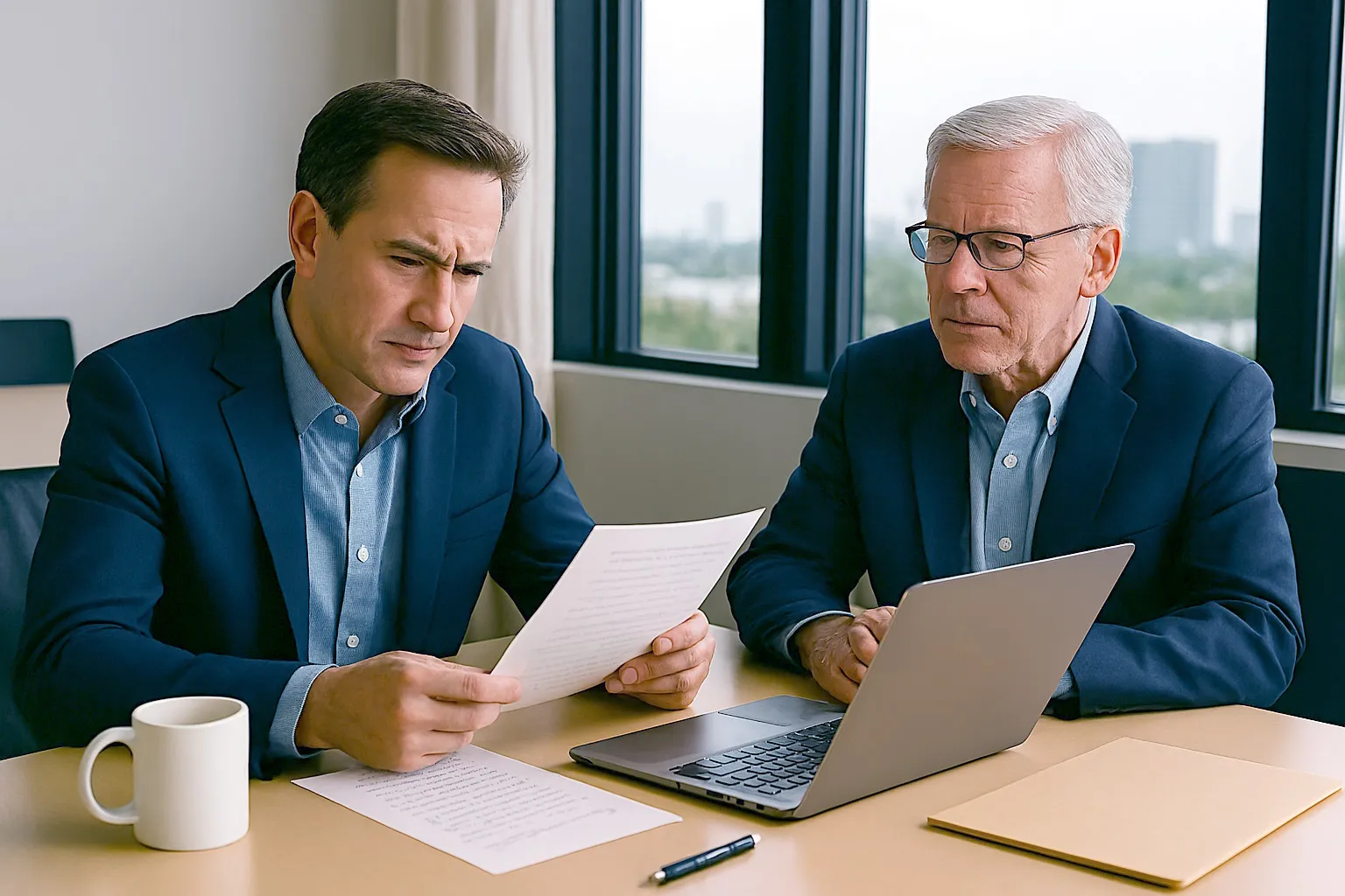 New condo board member reviewing onboarding documents