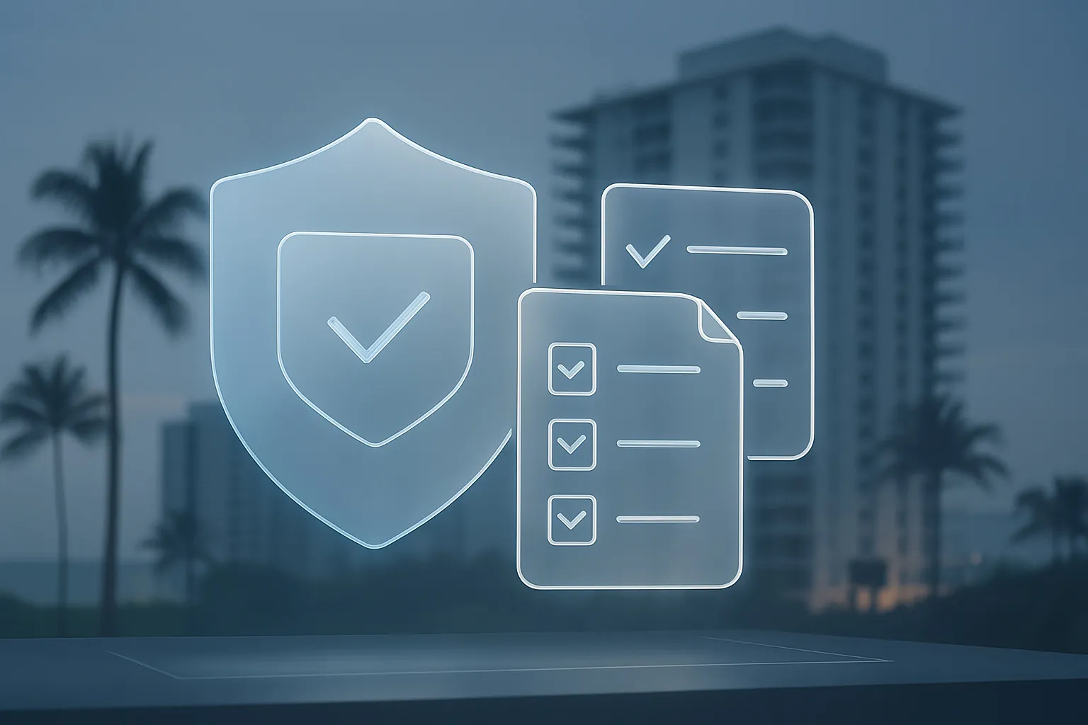 Board members reviewing DBPR compliance letter in condo office